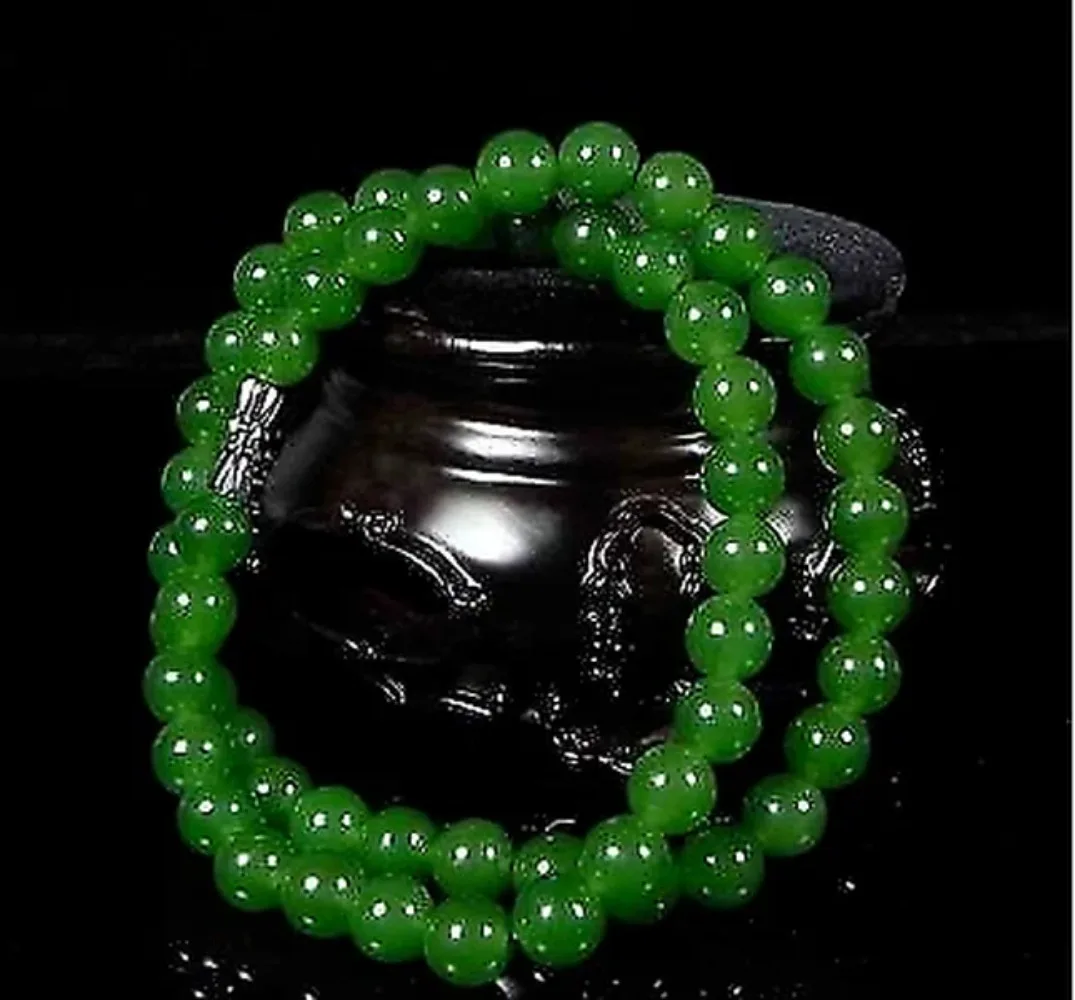 Men'S Fashion Jewelry - ของแท้สีเขียวธรรมชาติสร้อยคอลูกปัดจีน Jadeite เครื่องประดับแฟชั่น Charm อุปกรณ์เสริม Lucky