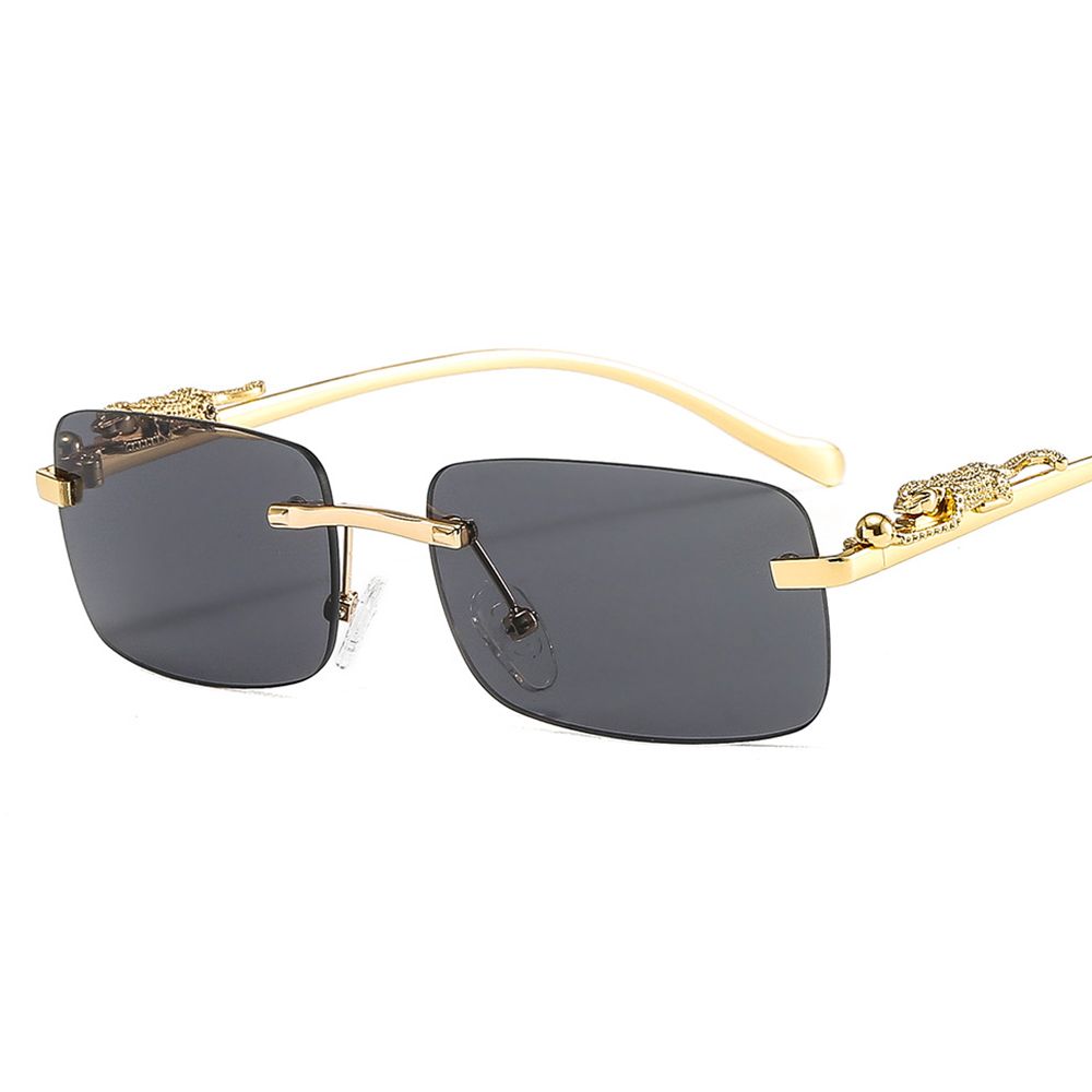 Men'S Fashion Rimless Glasses - แว่นกันแดดแฟชั่นวินเทจแว่นตากันแดดทรงเหลี่ยมไร้ขอบสำหรับผู้ชายผู้หญิงหรูหราออกแบบแบรนด์ยอดนิยมสำหรับขับรถขับรถ