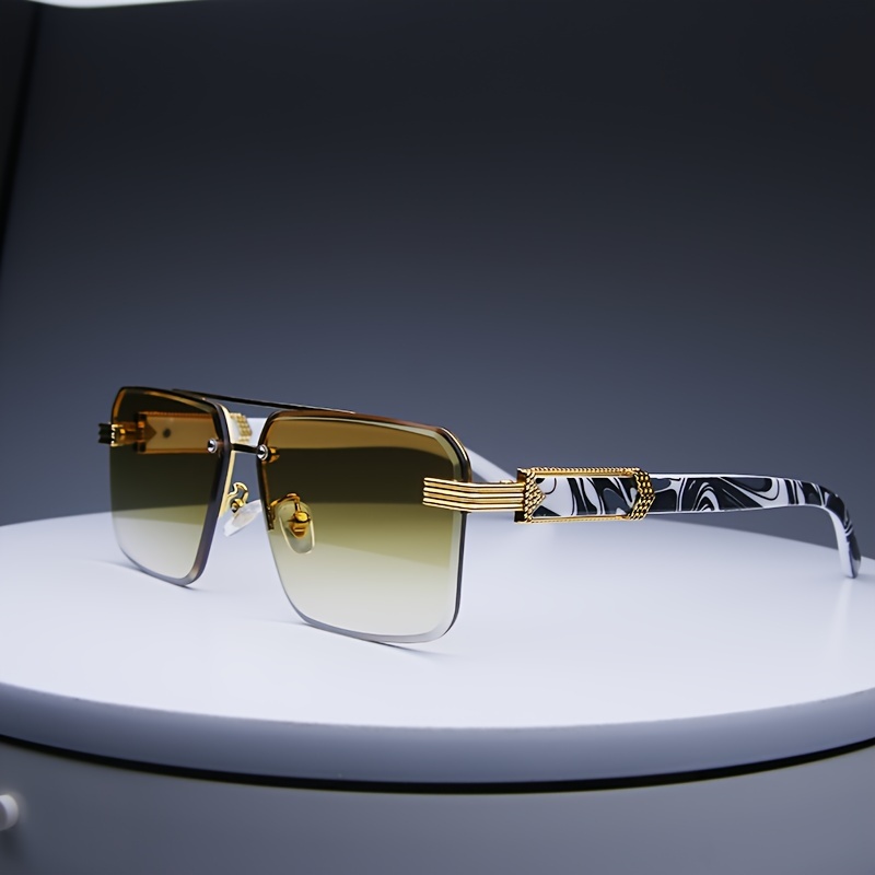 Men'S Fashion Rimless Glasses - แฟชั่นผู้หญิงแว่นกันแดดไร้กรอบผู้ชายยอดนิยมแว่นกันแดดไร้กรอบชายหญิงคลาสสิกสแควร์เดินทางเฉดสี UV400