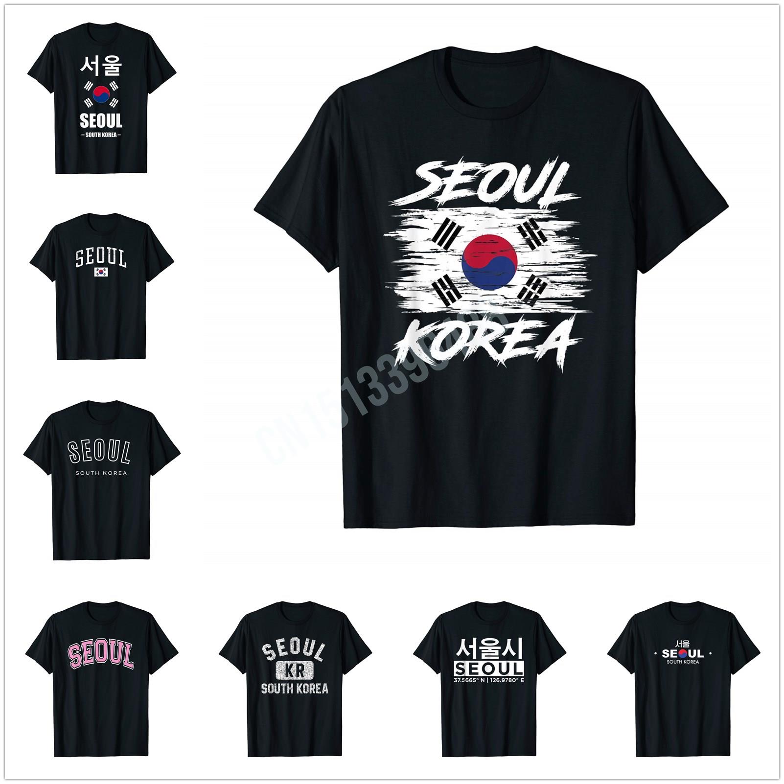 Men'S Fashion Korea - เสื้อยืดคอกลมลายธงเกาหลีย้อนยุคเกาหลีใต้คนรักประเทศเกาหลีเสื้อยืดสำหรับผู้ชายผู้หญิงเสื้อฮิปฮอปเสื้อยืดผ้าฝ้าย