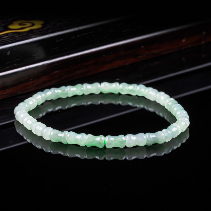 Men'S Fashion Jewelry - สร้อยข้อมือและสร้อยคอหยกแท้ธรรมชาติใหม่ แกะสลักลายไม้ไผ่ เครื่องประดับหยกแท้ ของขวัญแฟชั่นสำหรับผู้หญิงและผู้ชาย พร้อมใบรับรอง