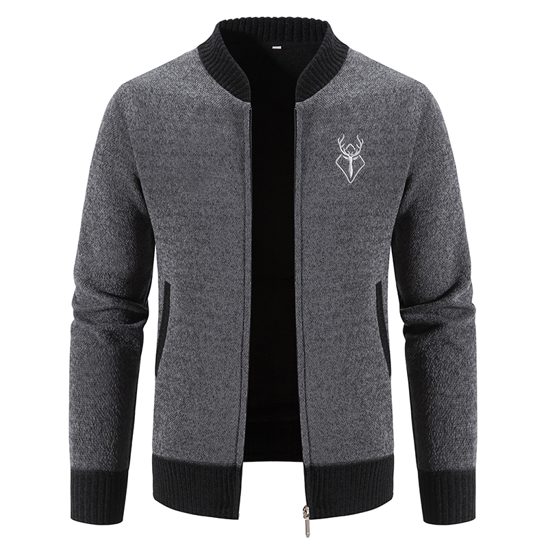 Amazon Men'S Fashion - เสื้อคาร์ดิแกนถักไหมพรมผู้ชายไซส์ใหญ่ แบบซิปเต็มตัว แฟชั่นลำลอง คาร์ดิแกนตัดสี Mylldey Amazon