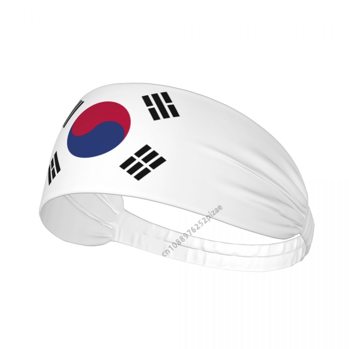 Men'S Fashion Korea - ที่คาดผมยางยืดแบบกว้างลายธงชาติเกาหลีใต้ สำหรับผู้ชาย ผู้หญิง เหมาะสำหรับโยคะ กีฬา ฟิตเนส