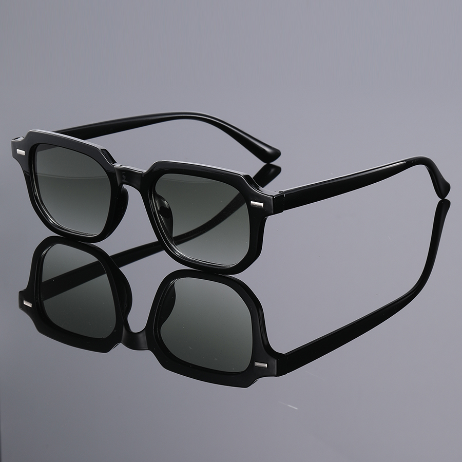 Men'S Fashion Y2K - แว่นตาแฟชั่นผู้ชาย 1 ชิ้น ทรงสี่เหลี่ยมทันสมัย สไตล์เรโทร ประดับหมุด