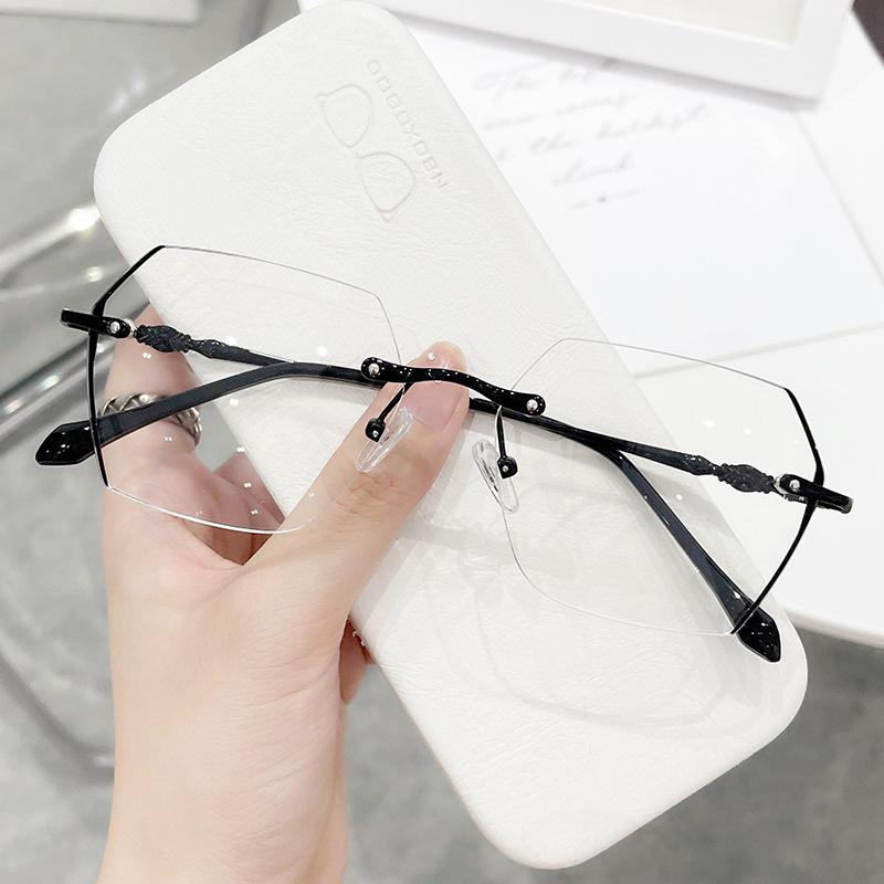 Rimlessสายตาสั้นแว่นตาผู้หญิงV - Men'S Fashion Rimless Glasses บทวิจารณ์และราคา