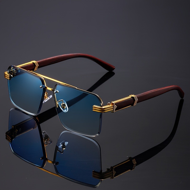 แว่นกันแดดทรงสี่เหลี่ยมแบบไร้ก - Men'S Fashion Rimless Glasses บทวิจารณ์และราคา