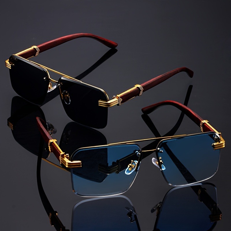 แว่นกันแดดทรงสี่เหลี่ยมแบบไร้ก - Men'S Fashion Rimless Glasses บทวิจารณ์และราคา