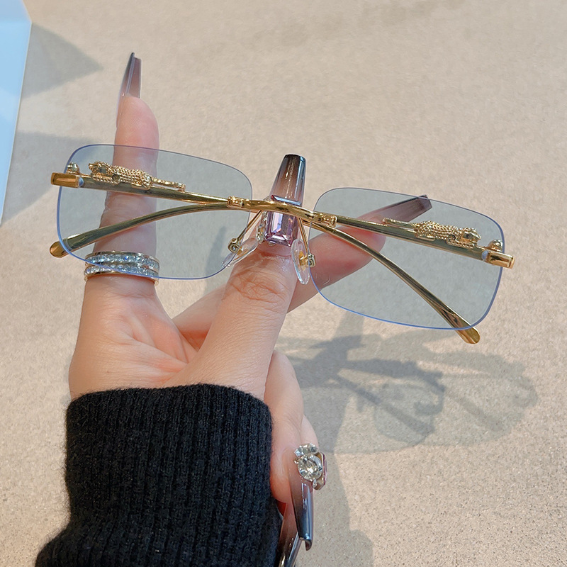 แว่นกันแดดทรงสี่เหลี่ยมเล็กไร้ - Men'S Fashion Rimless Glasses บทวิจารณ์และราคา