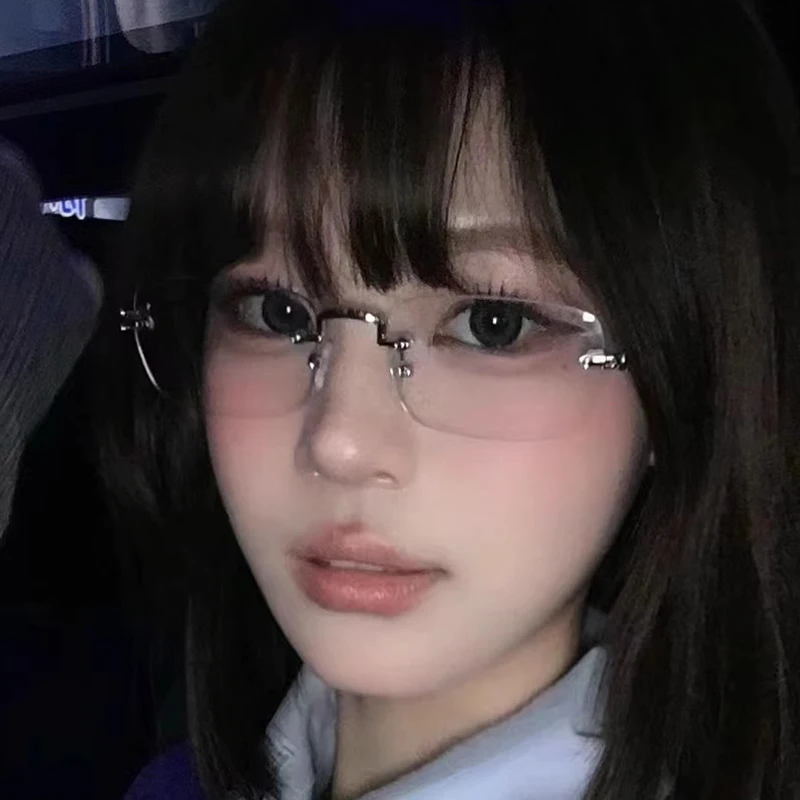 แว่นตาทรงสี่เหลี่ยมโปร่งใสไร้ก - Men'S Fashion Rimless Glasses บทวิจารณ์และราคา