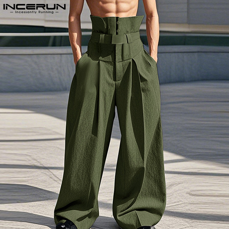 INCERUN เสื้อกันหนาว 2025 สไตล - Men'S Fashion Pants 2025 บทวิจารณ์และราคา