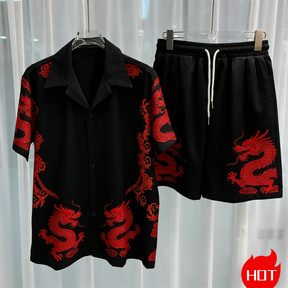 ชุดเซ็ตเสื้อผ้าผู้ชายพิมพ์ลายด - Men'S Fashion Y2K บทวิจารณ์และราคา