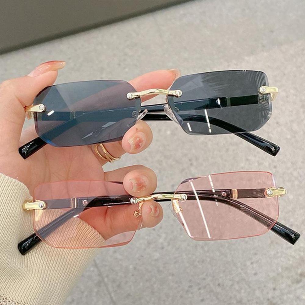 แว่นกันแดดทรงสี่เหลี่ยมไร้กรอบ - Men'S Fashion Rimless Glasses บทวิจารณ์และราคา