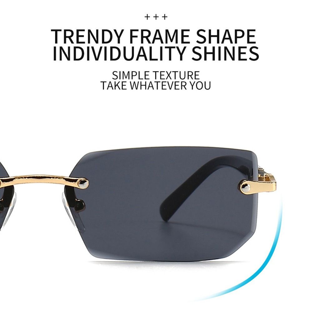 แว่นกันแดดทรงสี่เหลี่ยมไร้กรอบ - Men'S Fashion Rimless Glasses บทวิจารณ์และราคา