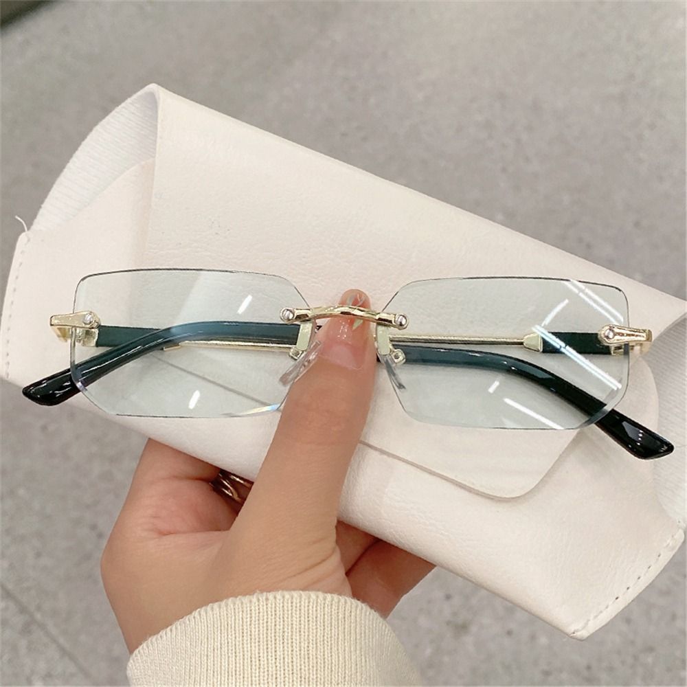 แว่นกันแดดทรงสี่เหลี่ยมไร้ขอบย - Men'S Fashion Y2K บทวิจารณ์และราคา