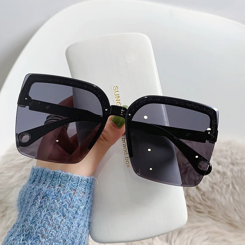 แว่นกันแดดทรงใหญ่สำหรับชายหญิง - Men'S Fashion Rimless Glasses บทวิจารณ์และราคา