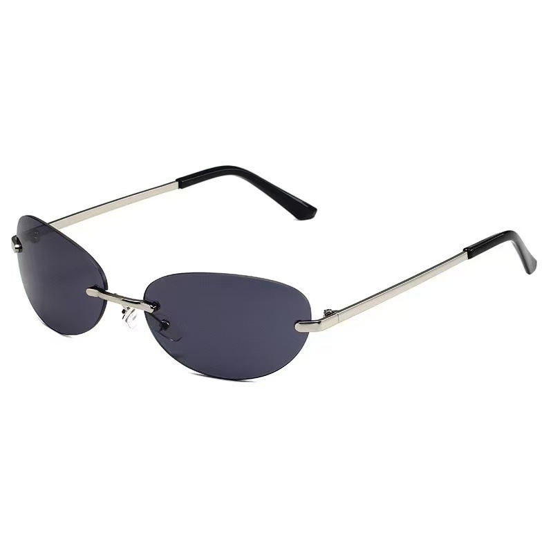 แว่นกันแดดทรงวงรีไร้ขอบผู้หญิง - Men'S Fashion Rimless Glasses บทวิจารณ์และราคา