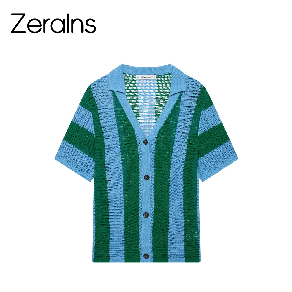 เสื้อโปโลแขนสั้นลายทางถักนิตติ - Polo Shirt Slim บทวิจารณ์และราคา