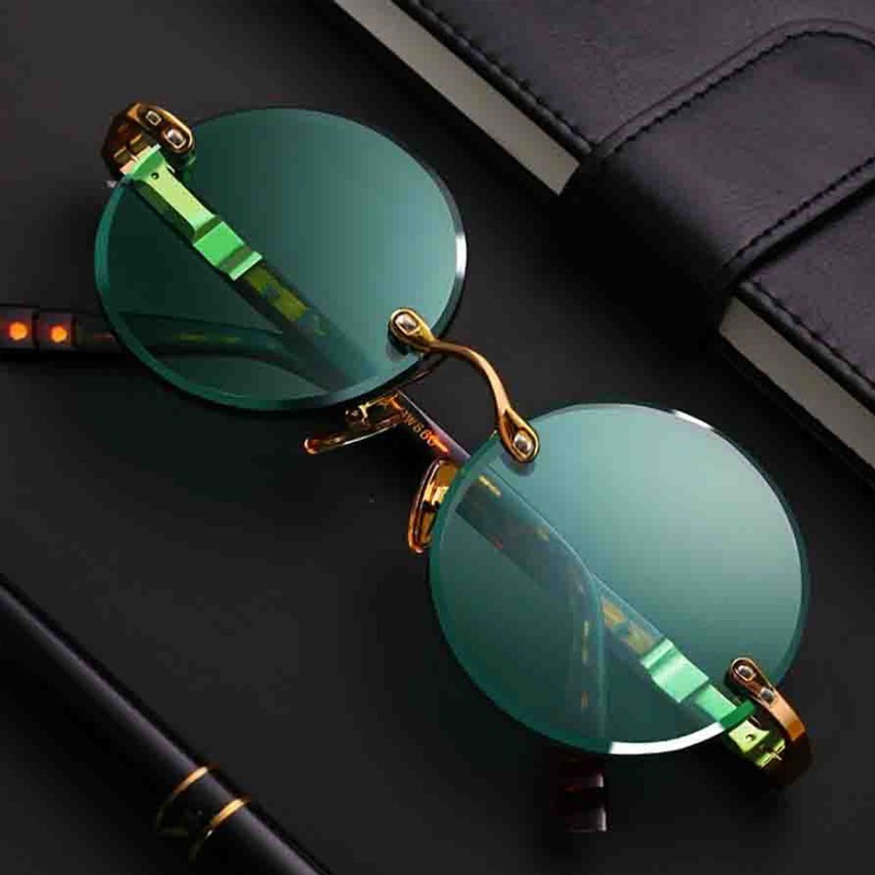 แว่นกันแดดไร้กรอบสไตล์คลาสสิก  - Men'S Fashion Rimless Glasses บทวิจารณ์และราคา