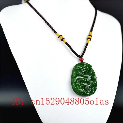 ธรรมชาติสีเขียวจีนหยกมังกรจี้ส - Men'S Fashion Jewelry บทวิจารณ์และราคา