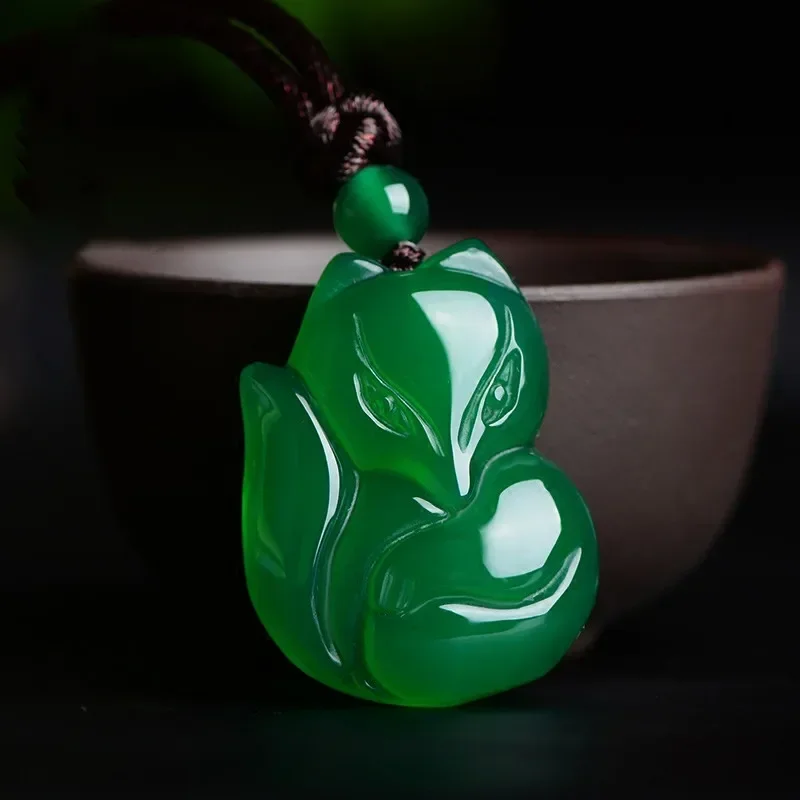 หยก Fox สร้อยคอจี้ธรรมชาติสีเข - Men'S Fashion Jewelry บทวิจารณ์และราคา