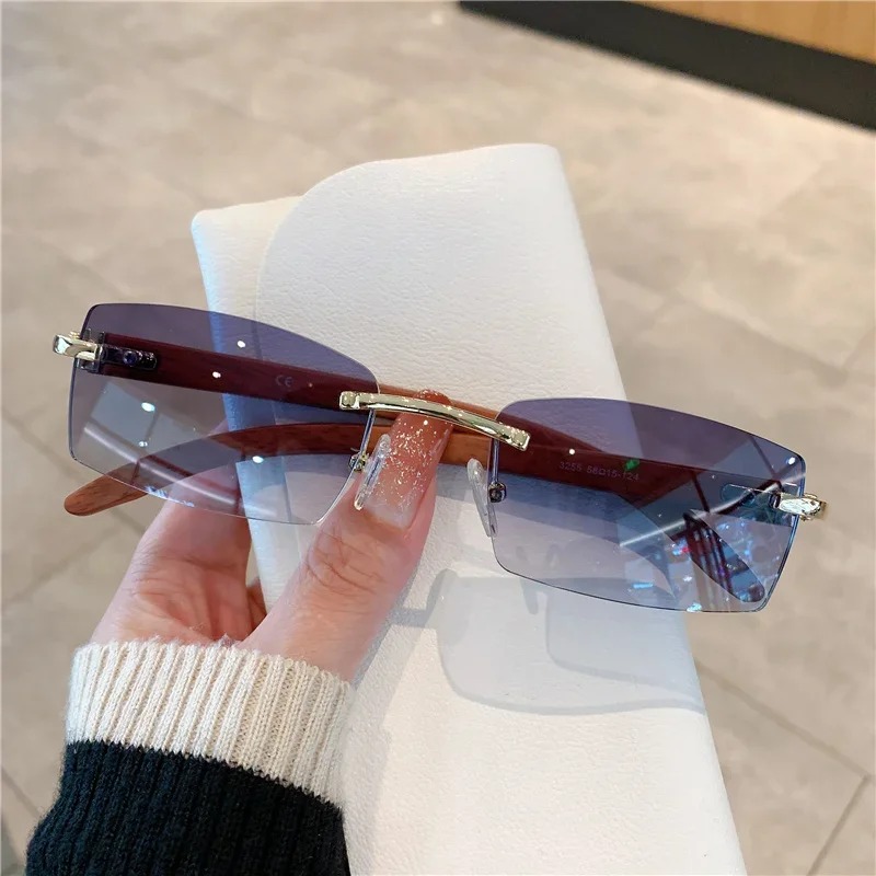 แว่นกันแดดไร้ขอบขนาดเล็ก สำหรั - Men'S Fashion Rimless Glasses บทวิจารณ์และราคา