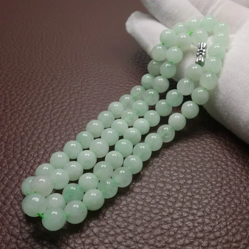 สร้อยคอลูกปัดหยกสีเขียว A ขนาด - Men'S Fashion Jewelry บทวิจารณ์และราคา
