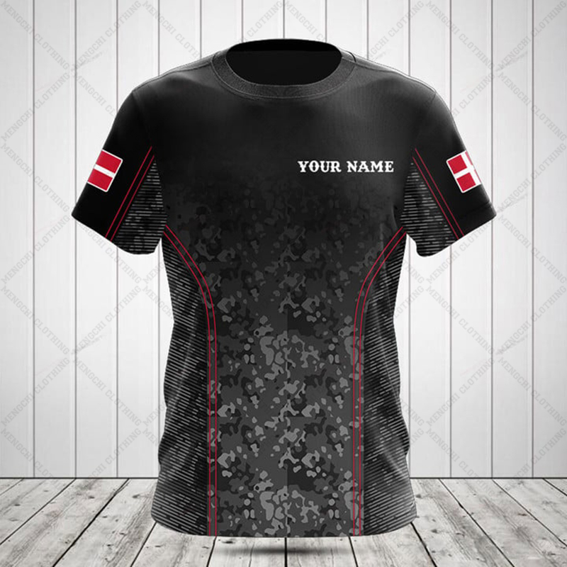 เสื้อยืดคอกลมลายกราฟิกธงเดนมาร - Men'S Fashion Names บทวิจารณ์และราคา