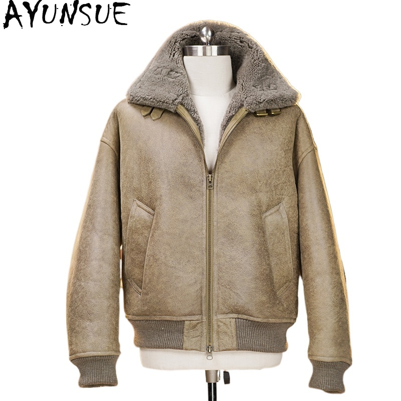 เสื้อโค้ทขนสัตว์แท้คุณภาพสูง A - Men'S Fashion Zipper Jacket บทวิจารณ์และราคา