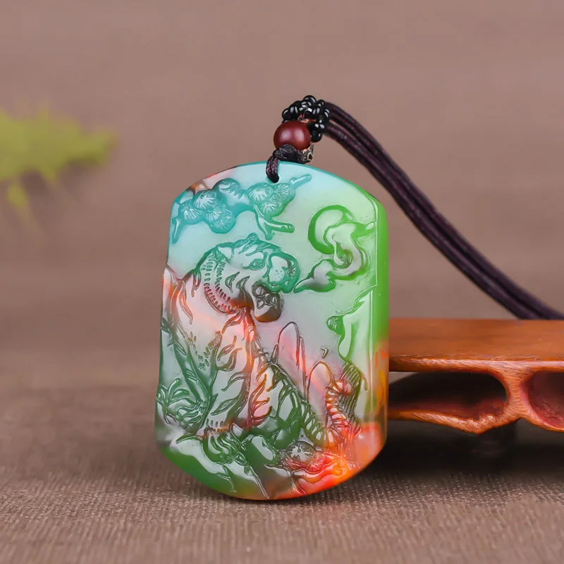 จีนธรรมชาติสีหยกหยกจี้สร้อยคอแ - Men'S Fashion Jewelry บทวิจารณ์และราคา