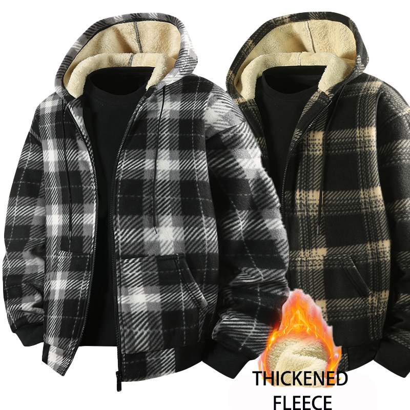 เสื้อแจ็คเก็ตเชิ้ตลายสก็อตมีฮู - Men'S Fashion Zipper Jacket บทวิจารณ์และราคา