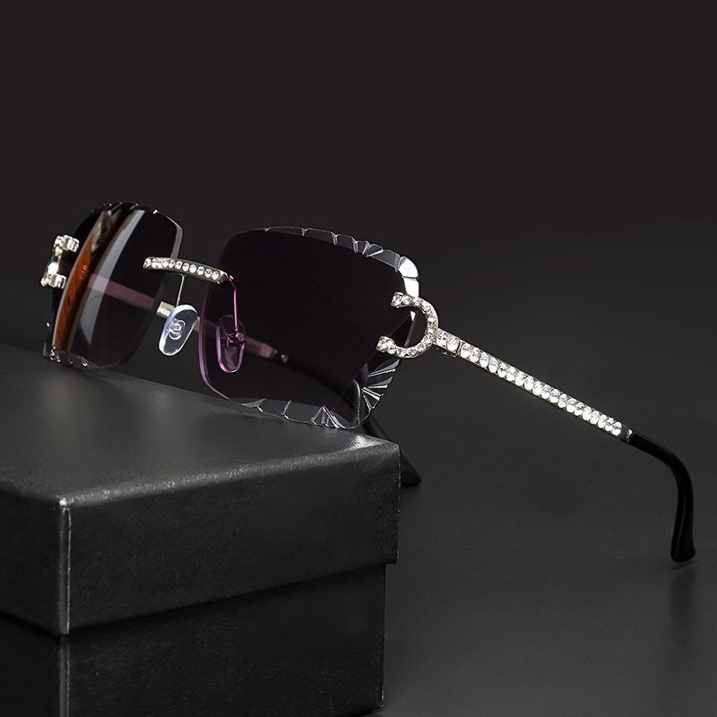 แฟชั่นแว่นกันแดดทรงสี่เหลี่ยมไ - Men'S Fashion Rimless Glasses บทวิจารณ์และราคา