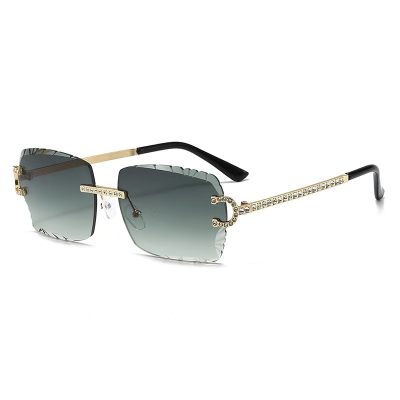 แฟชั่นแว่นกันแดดทรงสี่เหลี่ยมไ - Men'S Fashion Rimless Glasses บทวิจารณ์และราคา