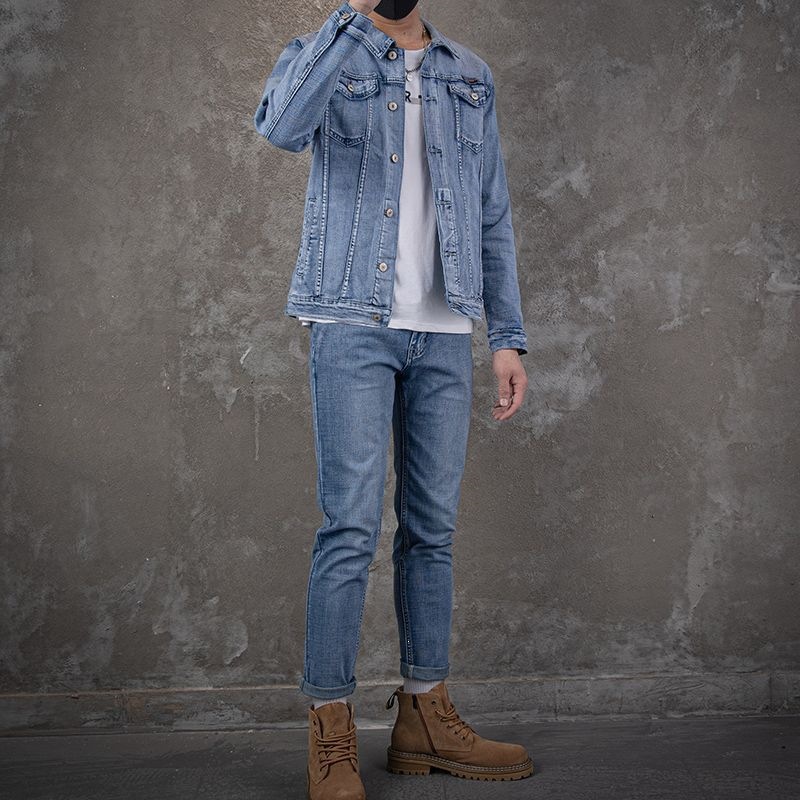 ชุดเสื้อแจ็คเก็ตยีนส์ลำลองสำหร - Men'S Fashion Zipper Jacket บทวิจารณ์และราคา