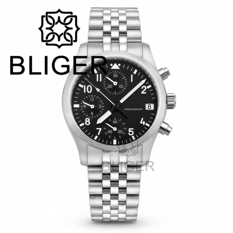 BLIGER ฟูลแบล็ค บรัช 38 มม. VK - Men'S Fashion Jewelry บทวิจารณ์และราคา