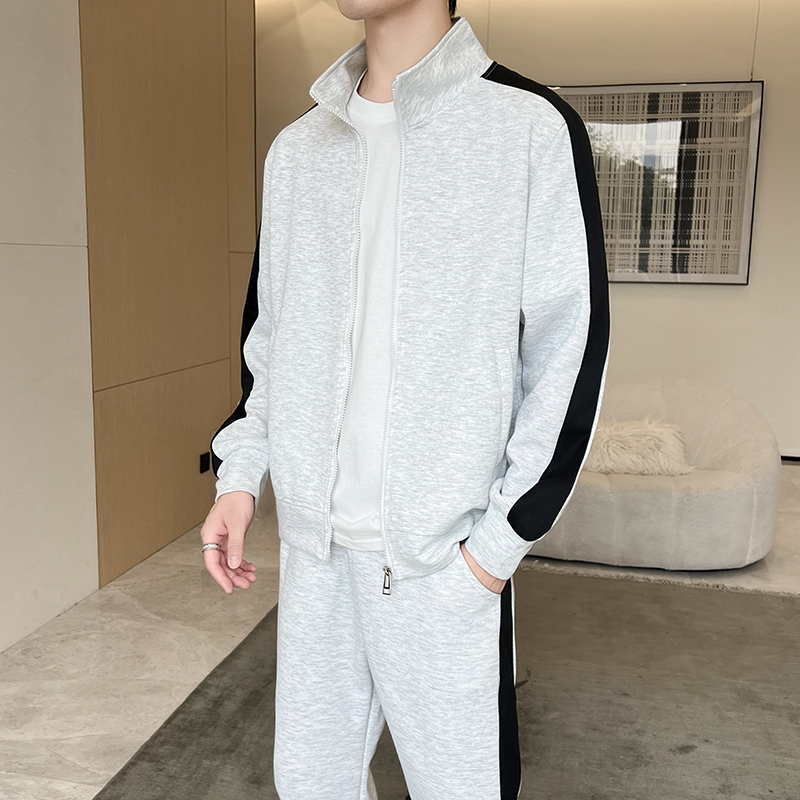 ชุดวอร์มผู้ชายฤดูใบไม้ร่วง ชุด - Men'S Fashion Zipper Jacket บทวิจารณ์และราคา