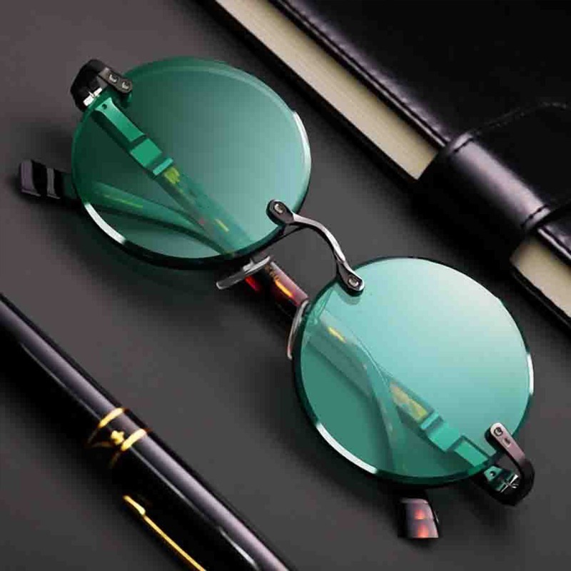 แว่นกันแดดไร้กรอบทรงคลาสสิกสำห - Men'S Fashion Rimless Glasses บทวิจารณ์และราคา