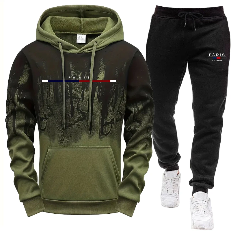 ชุดผู้ชาย/เสื้อฮู้ด/กางเกง ชุด - Paris Fashion Men บทวิจารณ์และราคา