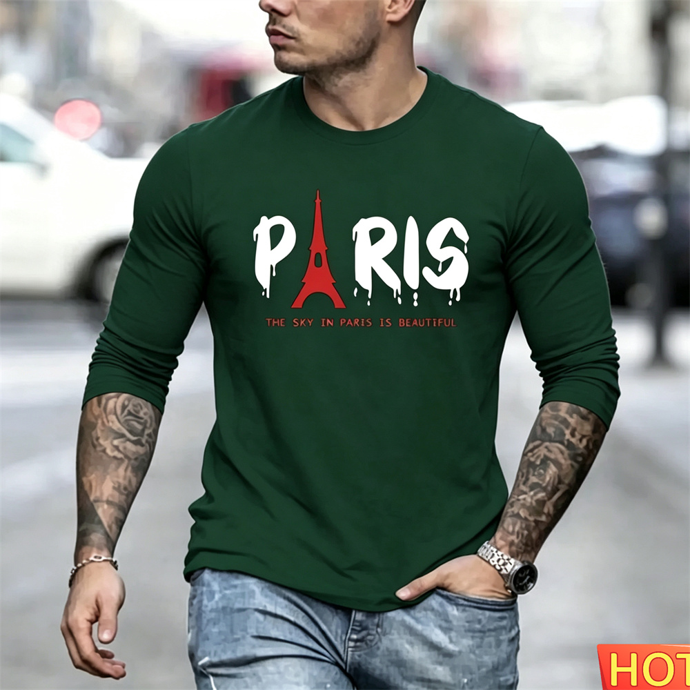 เสื้อยืดแขนยาวผู้ชายสไตล์ฤดูใบ - Men'S Fashion Y2K บทวิจารณ์และราคา