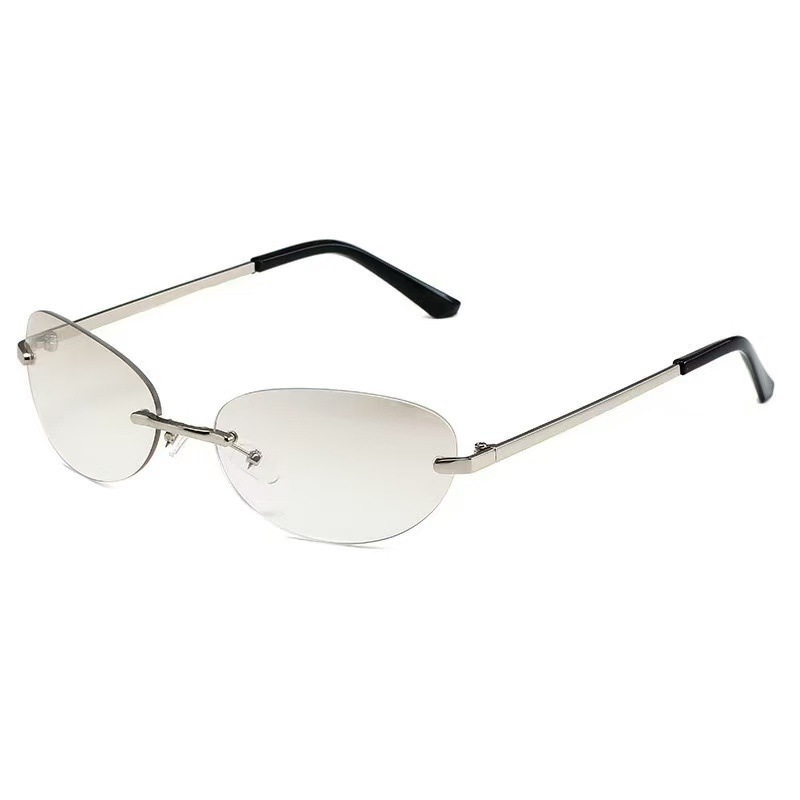 แว่นกันแดดทรงวงรีไร้กรอบสำหรับ - Men'S Fashion Rimless Glasses บทวิจารณ์และราคา