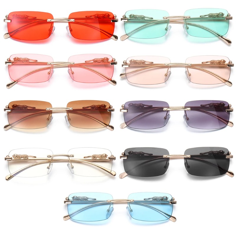 แว่นกันแดดทรงสี่เหลี่ยมไร้กรอบ - Men'S Fashion Rimless Glasses บทวิจารณ์และราคา