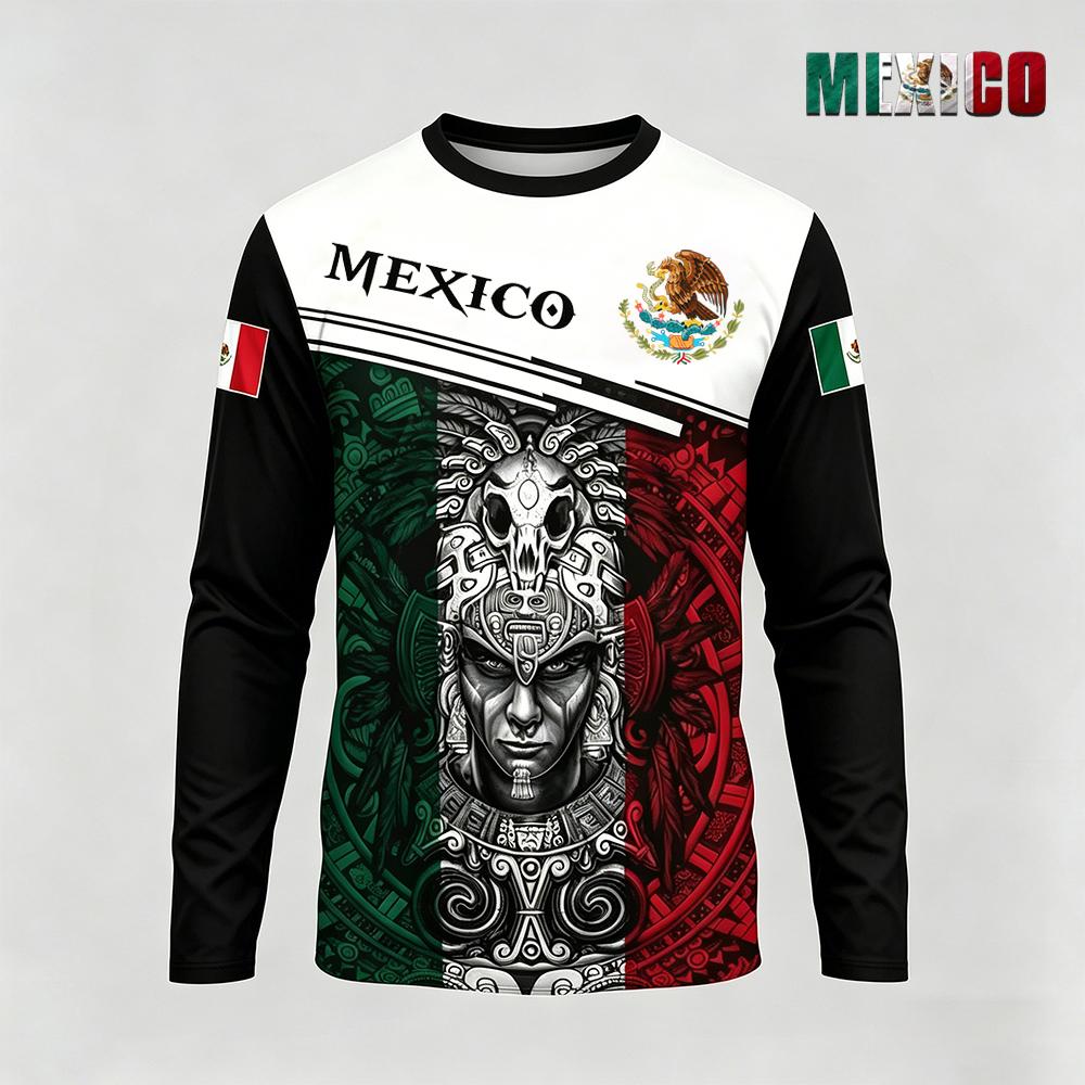 เสื้อยืดแขนยาวพิมพ์ลายธีมเม็กซ - Mens Fashion Mexico บทวิจารณ์และราคา
